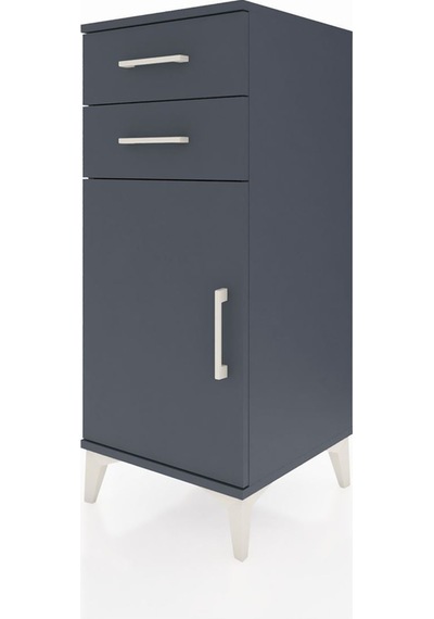 Hyperion Komodin Tek Raflı 2 Çekmeceli Tek Kapaklı 44x44x106 Antrasit-antrasit Antrasit Hyperion Komodin Tek Raflı 2 Çekmeceli Tek Kapaklı 44x44x106 Antrasit-antrasit Antrasit