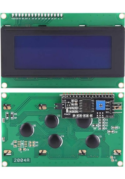 Alkatronik-Iıc Seri Kartlı 4X20 Karakter Mavi Lcd Modül 2004A 20X4 20 X 4