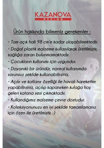 Kazanova Design Brook Soul Solid One Piece Anime Katlanabilir Kılıç