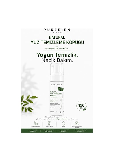 Natural Yüz Temizleme Köpüğü Purebien Skin Lab