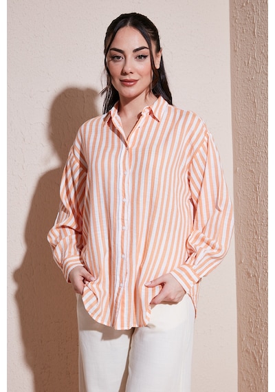 Fashion Friends Bayan Gömlek 26y0670k1 Turuncu Fashion Friends Bayan Gömlek 26y0670k1 Turuncu