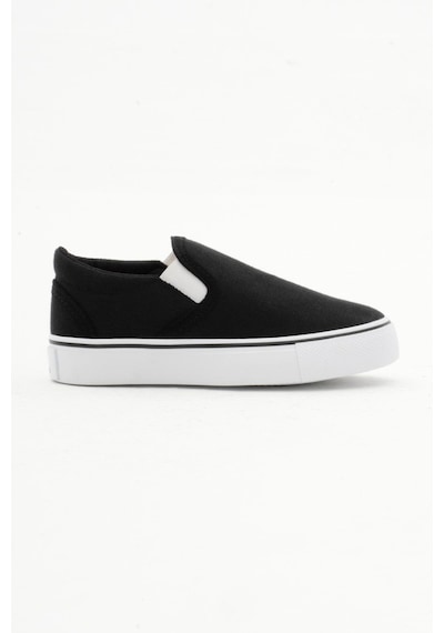 Tonny Black Kauçuk Taban Keten Lastikli Çocuk Unisex Siyah Spor Ayakkabı Tbh1462 Siyah