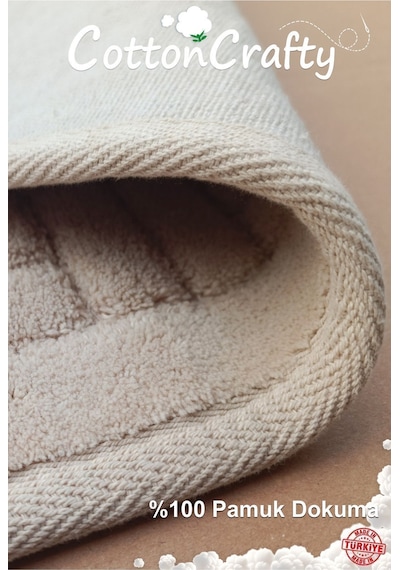 Buççin Online Mağaza Pamuk Dokuma Su Emici Banyo Paspası Ayak 60x40 Cm Beyaz Orta 6 - 12 Mm Pamuk Polyester Beyaz Çok Renkli