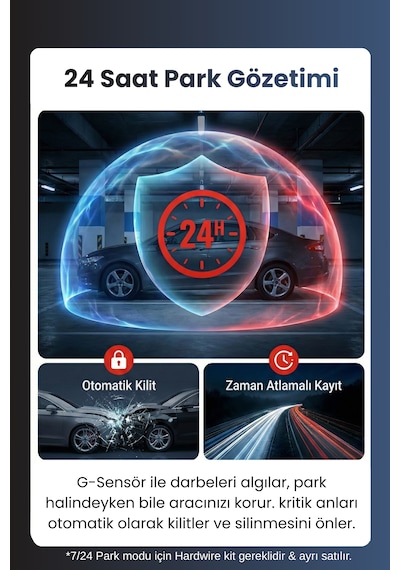 Mieco X18 Wifi /4k Uhd/ 170 Ultra Geniş Açı/ Adas/ G-sensör / 3 Kameralı Araç Kamerası