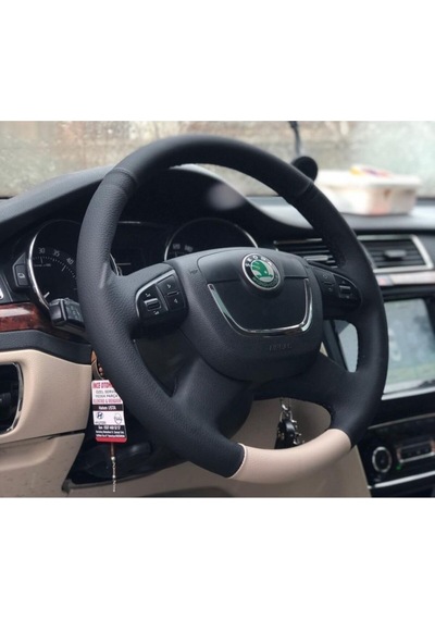 Skoda Süper B  Deri Direksiyon Kılıfı