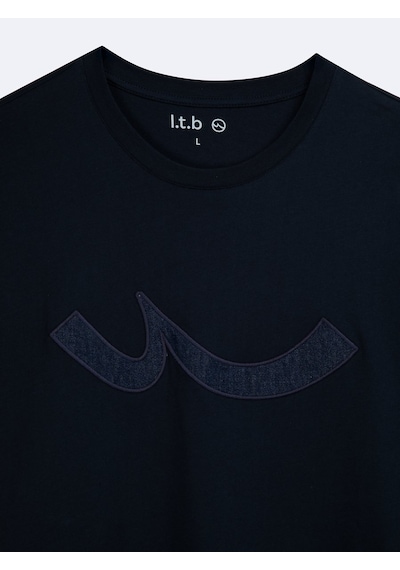 Logo Baskılı Lacivert T-shırt Lacivert