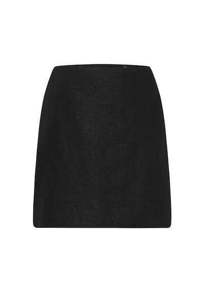 Posse Alice Mini Elbise - A - Line Kesim, %100 Keten, Şık Ve Rahat Tasarım Siyah