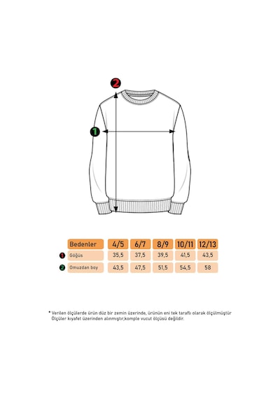 Toontoy Kız Çocuk Balıkçı Yaka İçi Pamuklu Sweatshirt Lila