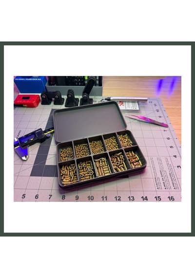 Bezos 3d Baskı 10 Bölmeli Menteşeli Organizer Kutu Vida Cıvata Ve Küçük Parça Saklama Kutusu Gri Nhr