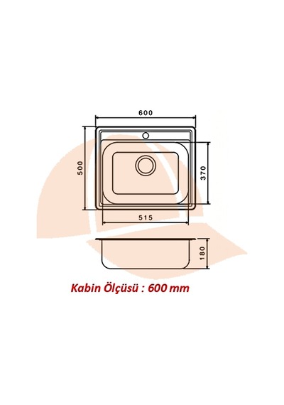60 X 50 Mutfak Eviyesi 6050gr Keten Dokulu Krom