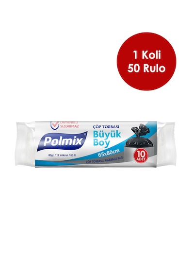 50 Adet Büyük Boy 65 X 80 Cm Çöp Torbası - P103