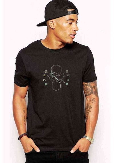 Sense8 Symbols Baskılı Siyah Erkek Tshirt