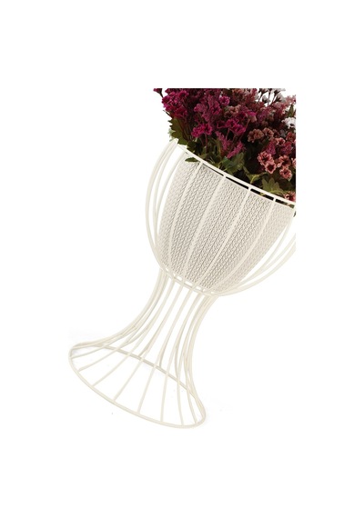 Anafor Saksılık Beyaz 43 Cm Krem Saksı
