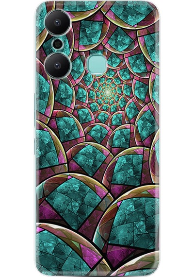Infinix Hot 20 Play Kılıf Resimli Desenli Silikon Platinium Series Circles 1828