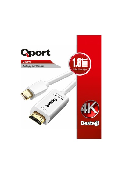 Qport 1.8metre Q-dpm Mdp-hdmı Görüntü Kablosu-213093