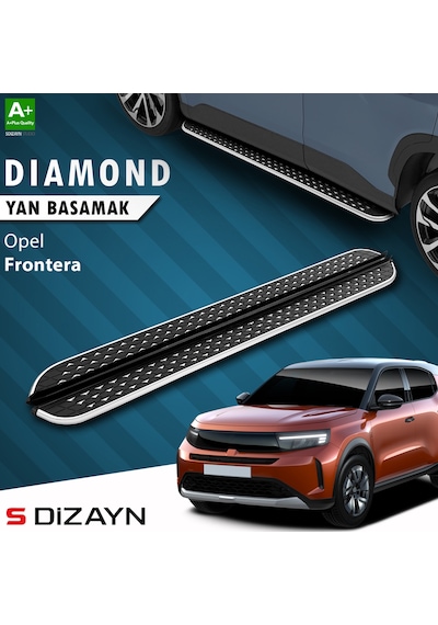 S-dizayn Opel Frontera Diamond Krom Yan Basamak 183 Cm 2024 Üzeri A+ Kalite