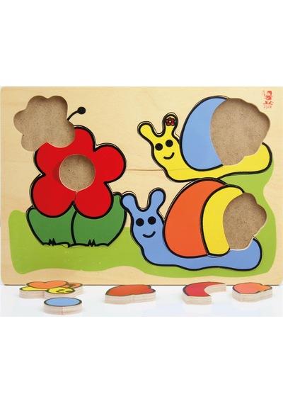 Çift Salyangoz Ahşap Puzzle