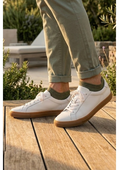 Socketta 3'lü Karışık Renkli Erkek Bambu Dikişsiz Esnek Anatomik Topuk Görünmez Sneaker Patik Çorap - Premium Antrasit Melanj-haki-bej Melanj