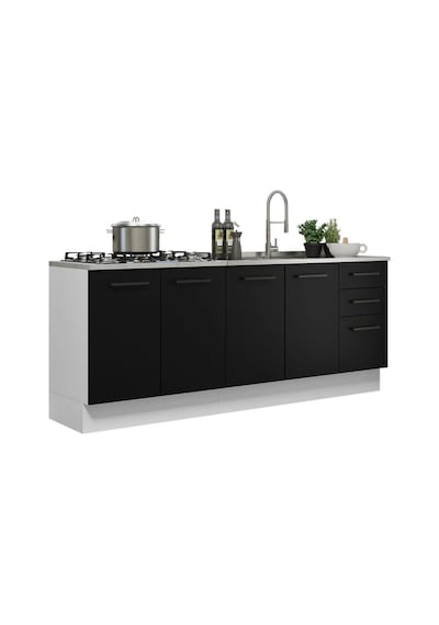 Sofia Mutfak 4 Kapaklı-3 Çekmeceli Alt Modül -200 Cm - Çok Amaçlı Dolap-beyaz Laminat Tezgah Dahil Beyaz Sofia Mutfak 4 Kapaklı-3 Çekmeceli Alt Modül -200 Cm - Çok Amaçlı Dolap-beyaz Laminat Tezgah Dahil Beyaz