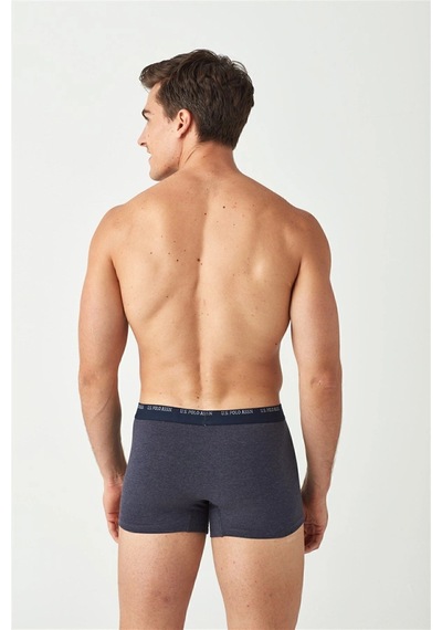 U.S. Polo Assn. U.s. Polo Assn. Erkek Lacivert Melanj - Gri Melanj 2 Li Boxer