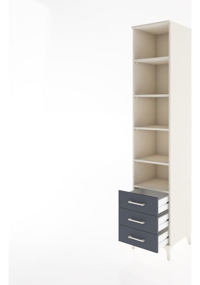 Hyperion Dolap 5 Raflı 3 Çekmeceli 44x44x221 Aytaşı-antrasit Aytaşı