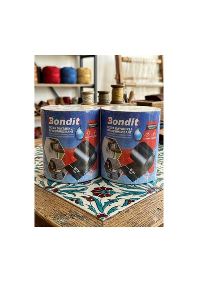 2 Adet Süper Güçlü 10 Cm X 1.5 Metre Siyah Suya Dayanıklı Su Geçirmez Sızdırmaz Izolasyon Bandı