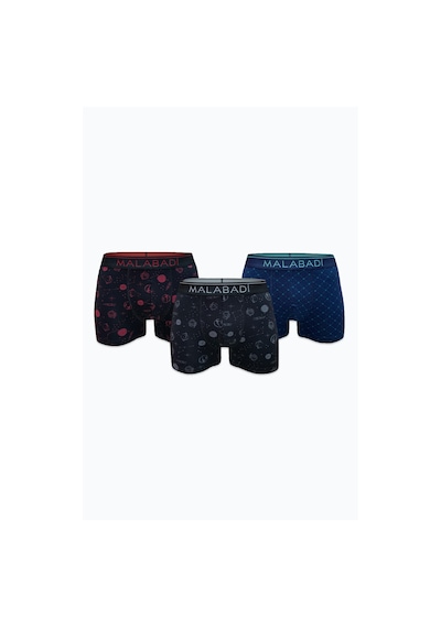 Malabadi Erkek Desenli 3 Lü Premium Collection Modal Boxer 3m252 Set-2