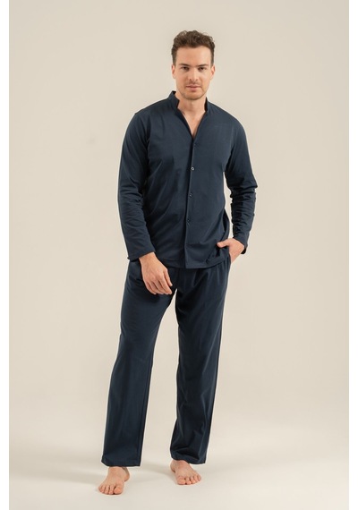 Arnetta Erkek Lacivert Gömlek Pijama Takımı Ar3857-s-v1 Ar3857-s-v1