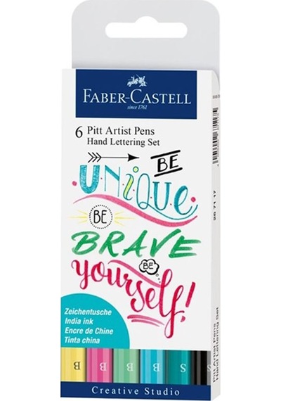 Faber Castell Pıtt Kaligrafi Seti 6 Lı Pastel 267116