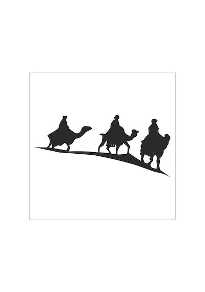 Kervan Folyo Sticker 20cm Uzunluk Siyah