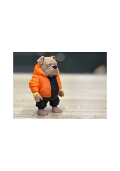Kapüşonlu Buldog Figürü 10cm
