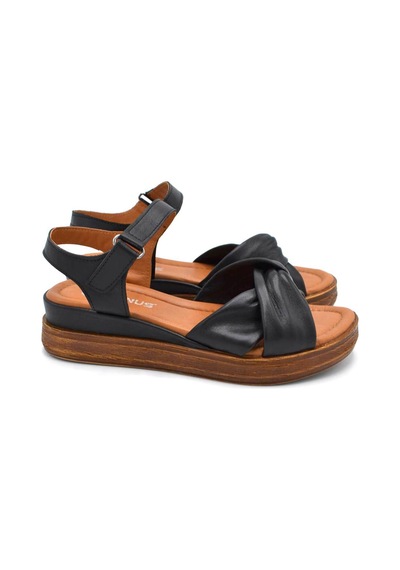 Kadın Comfort Deri Sandalet Siyah 2216403y Yetişkin