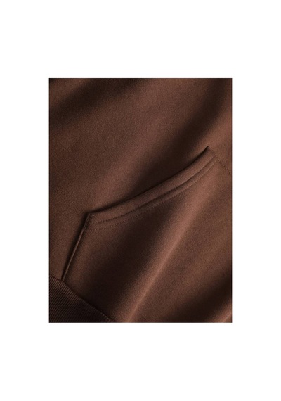 Medinenur Baskılı Kapüşonlu Sweatshirt Kahverengi