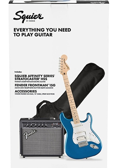 Squier 0372820602 Affinity Stratocaster Hss Elektro Gitar Seti Lake Placid Blue Frontman 15g Amfi Dahil Mavi Strat Hss Seti Squier 0372820602 Affinity Stratocaster Hss Elektro Gitar Seti Lake Placid Blue Frontman 15g Amfi Dahil Mavi Strat Hss Seti