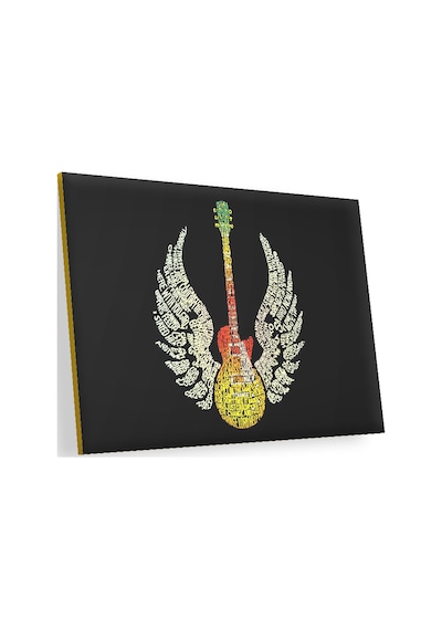 Cakasepetim Gitar Melek Kanatları Ve Şarkı Sözleri Ahşap Mdf Tablo