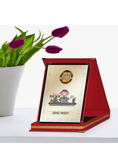 Kişiye Özel Yılın En İyi Anasınıfı Öğretmeni Kırmızı Plaket Ödülü N11.25825
