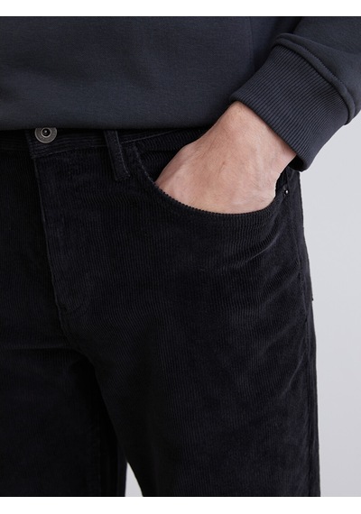 Lcwaıkıkı Classic Siyah Standart Kalıp Kadife Erkek Chino Pantolon
