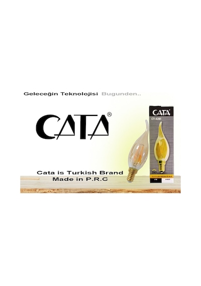 10 Adet Cata Ct-4281 4w E14 Rustik Led Dekoratif Kıvrık Buji Ampu