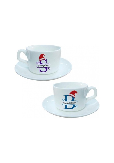 Kişiye Özel Yeniyıl Temalı 2'li Set Baskılı Fincan Hk2425