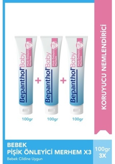 Bepanthol Baby Pişik Önleyici Merhem 100 Gr X 3 Adet PKT.BEPANTHOL.015