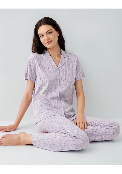 Arnetta 3552-s Kadın Gömlek Pijama Takım Lila