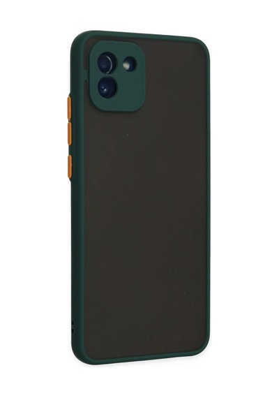 Samsung Uyumlu Galaxy A03 Uyumlu Kılıf Montreal Silikon Kapak - Yeşil