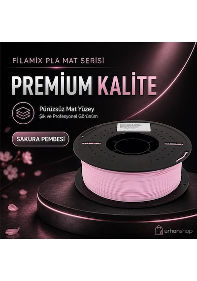 Filamix Pla Mat Sakura Pembesi Filament 1.75mm 1kg Mat Yüzey