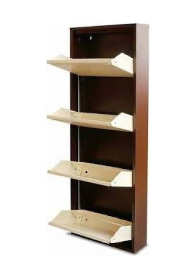 Metal 4'Lü Ayakkabılık Kahve/Krem (526964265) Krem