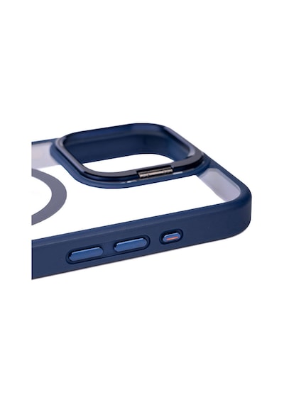Apple Uyumlu iPhone 15 Pro Max Kılıf M-safe Şarj Özellikli Standlı Zore M-safe Klon Lensli Kapak Siyah
