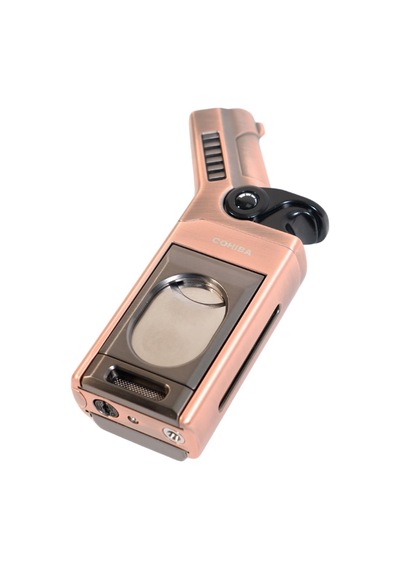 Cohiba Tek Torch Pürmüz Dahili S-v Cut & İğneli Bronz Metal Puro Çakmağı - Tr9483