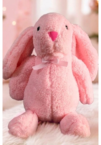 Uyku Arkadaşım Papyonlu Uzun Kulak Bunny Peluş Tavşan 65 Cm Pembe Genel