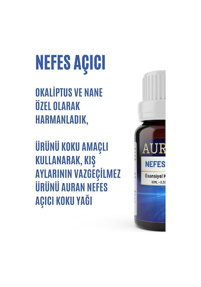 Auran Nane & Okaliptüs Esansiyel Uçucu Koku Yağı 10 ML