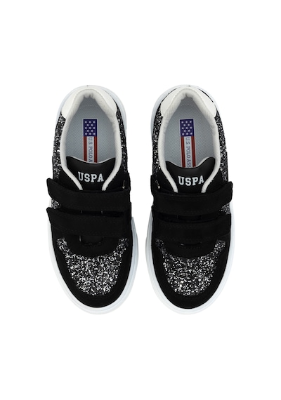U.S. Polo Assn. Kız Çocuk Siyah Simli Sneaker Ayakkabı 50315552-VR046