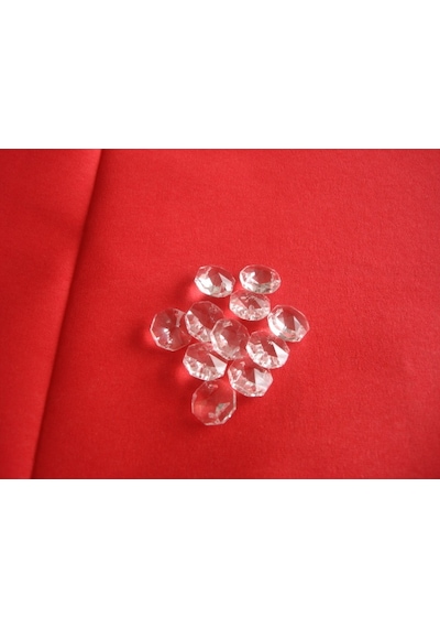 Octagon Klipsli Kristal Avize Taşı 1.Sınıf Cam 14x14 Mm - 200 Adet